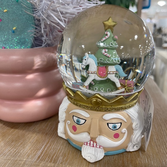 Martha Stewart Other - Pink Christmas Nutcracker Christmas Tree  Snowglobe Martha Stewart NWT 🩷🎄